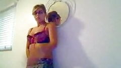Teen Does a Sexy Strip And Masturbates For BF