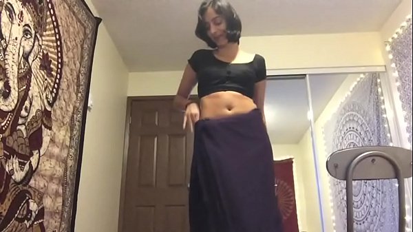 Indian desi Nri student doing her part-time Job