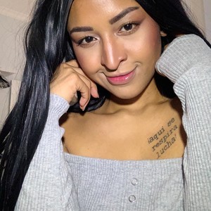 Risoflora naked before webcam in live video chat