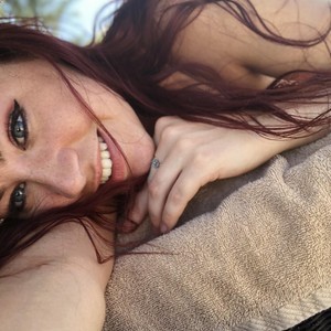 Serenity naked before webcam in live video chat