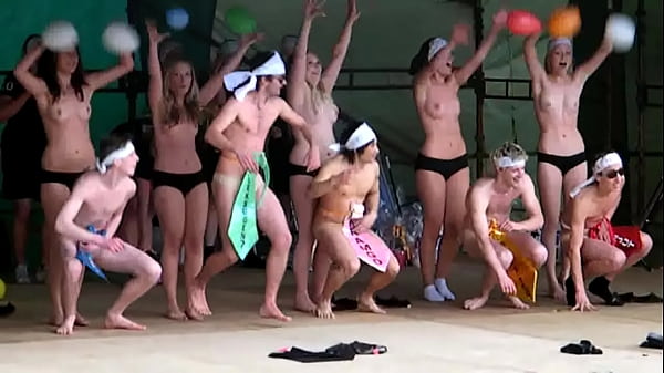 German student festival has girls stripping nude on stage – part 1