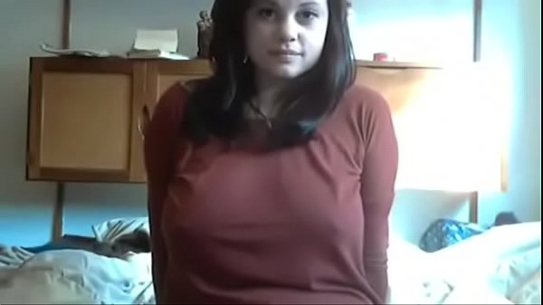 Chubby Brunette striptease solo masturbation
