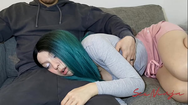 I Try Resting on My Step-Brother’s Lap While Watching a Movie only to be fucked in my mouth