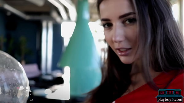 Gorgeous busty brunette from the Ukraine Marina Nelson exposes her hot body